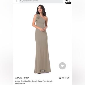 Azazie Taupe bridesmaid dress